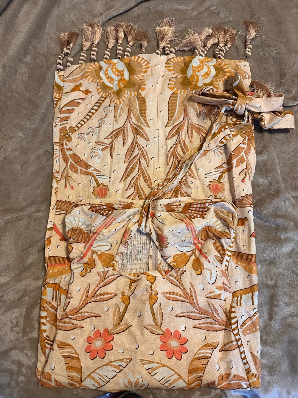 Farm Rio Jungle Chic Halter Dress with Tassels - Picture 5 of 5